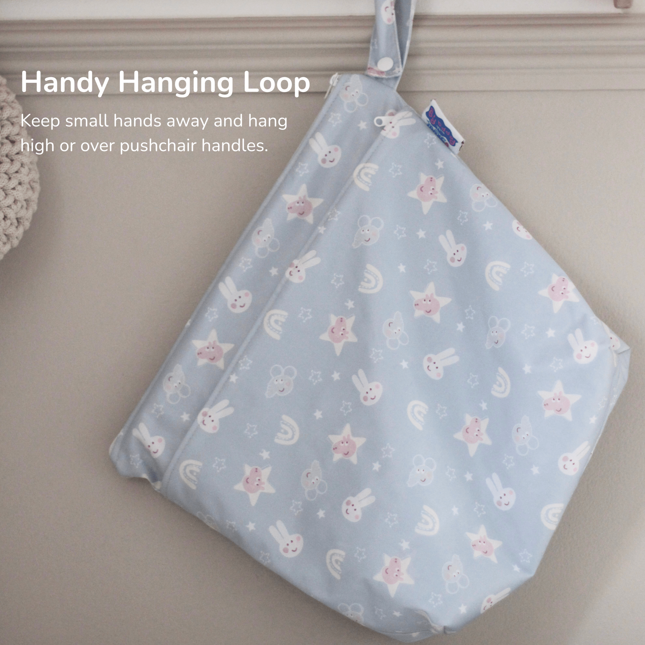 Peppa Pig Grab & Go Nappy Wet Bag - George Pig | Sage