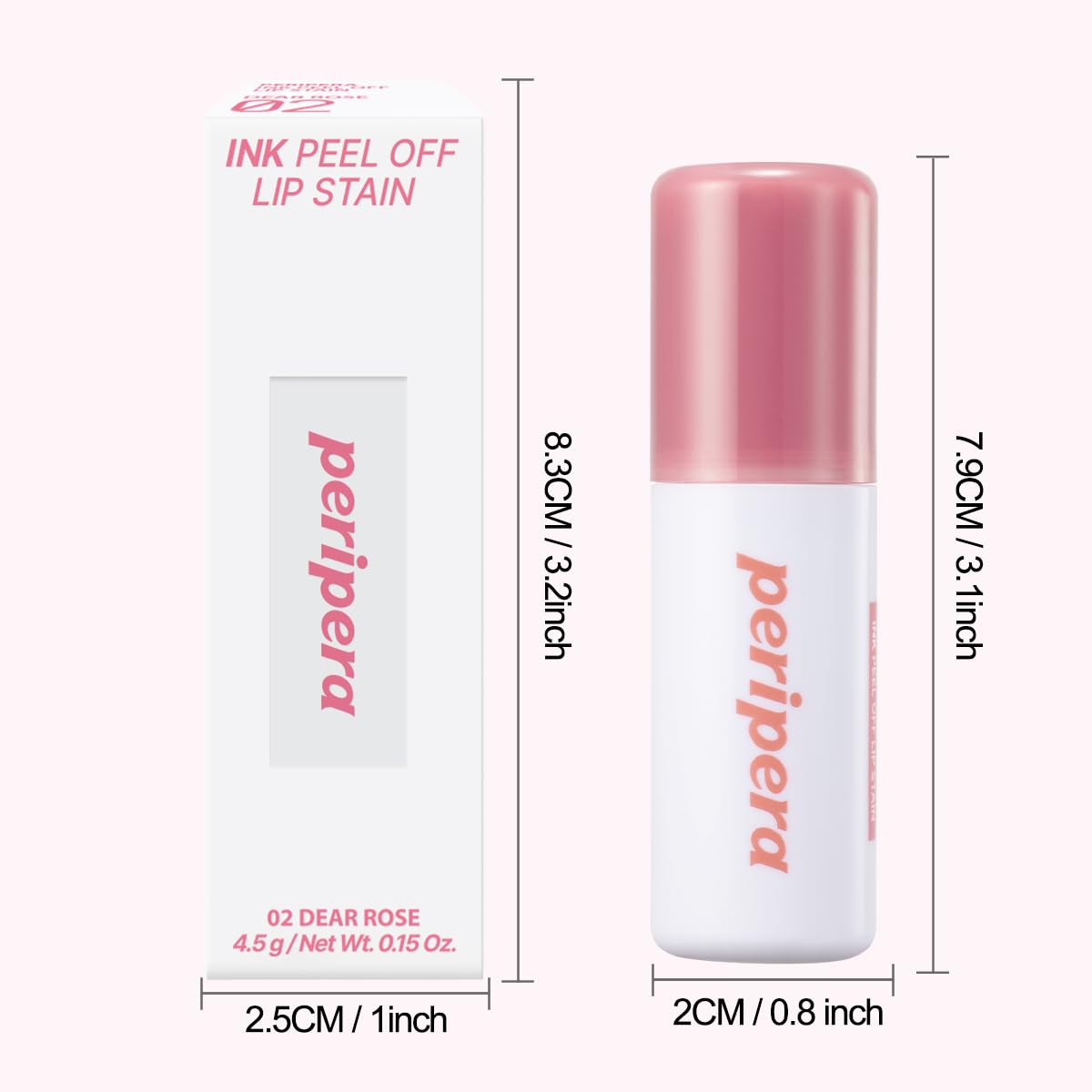 Peripera Ink Peel Off Lip Stain 02 Dear Rose – Long-Lasting, Transfer-Proof Lip Color
