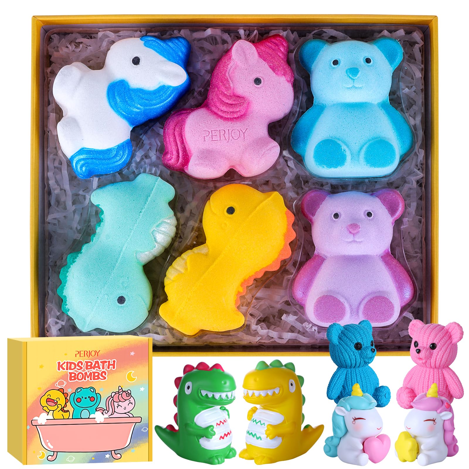 Perjoy Kids Bath Bombs — Organic Bubble Bath Gift Set