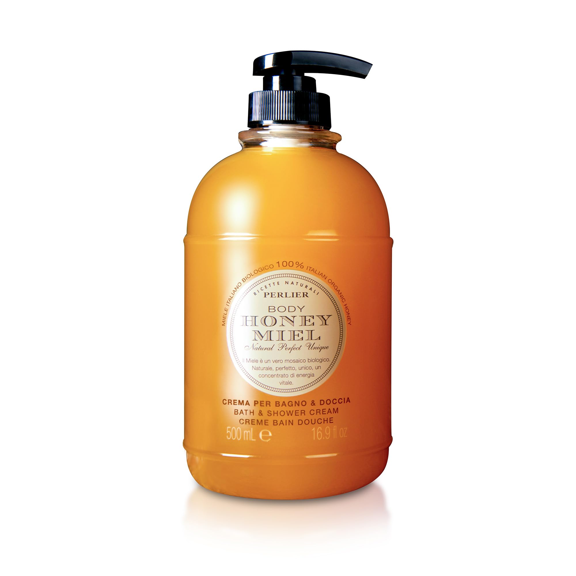 Perlier Honey Bath Cream – 16.9 oz | Nourishing Italian Honey Bath & Shower Cleanser