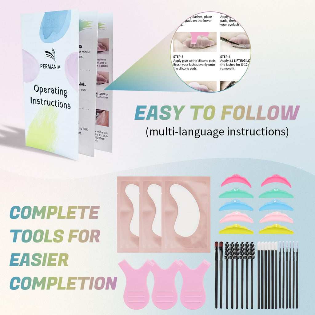PERMANIA Lash Lift Kit | Tube Design for Precise Lash Lift & Brow Lamination – Easy At-Home Salon Results