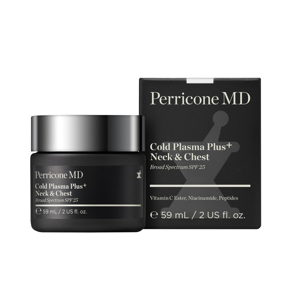 Perricone MD Cold Plasma Plus+ Neck & Chest SPF 25 – Broad Spectrum Moisturizing Therapy, 2 oz