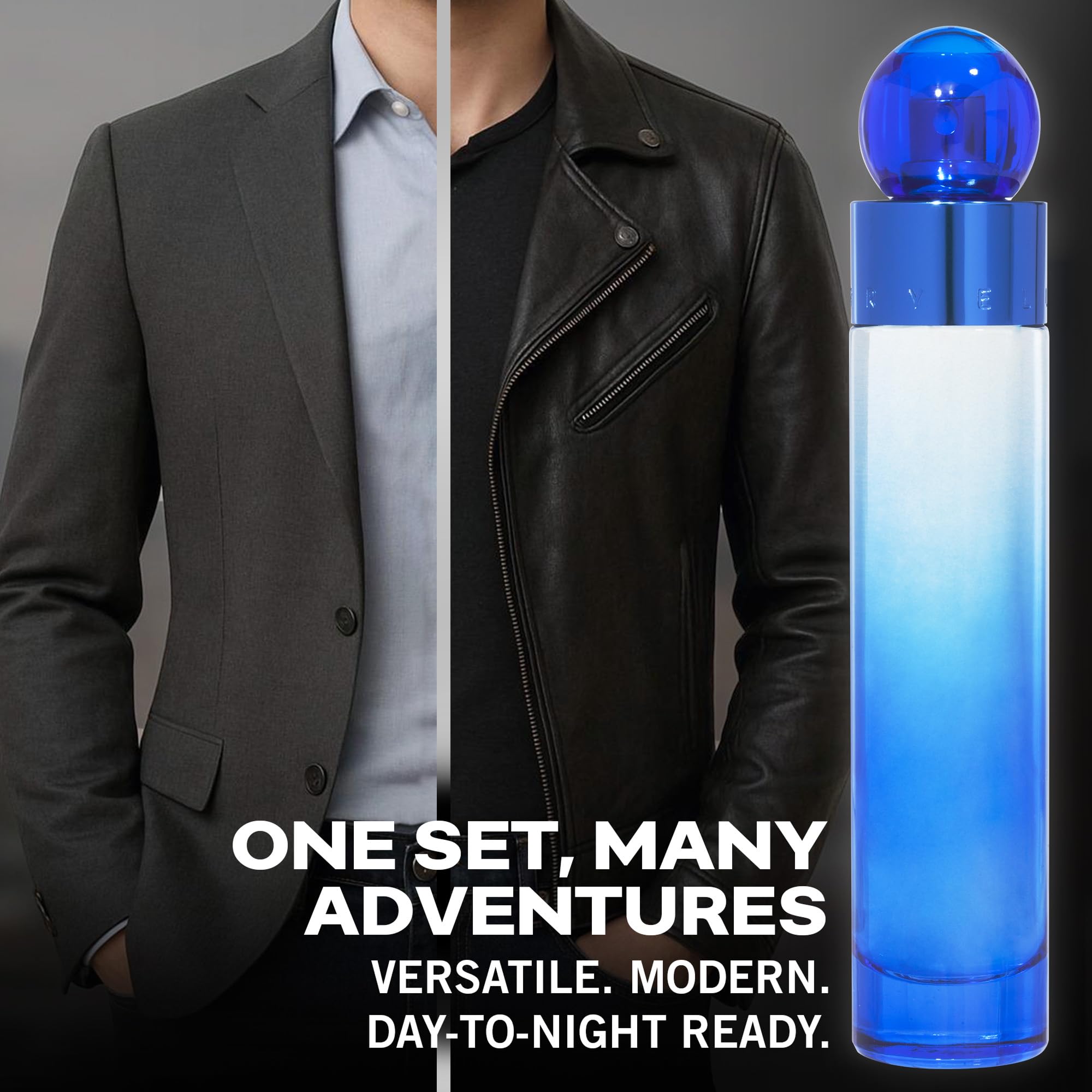 360 Very Blue by Perry Ellis for Men – 3-Piece Gift Set (3.4oz EDT, 0.25oz EDT, 3oz Shower Gel)