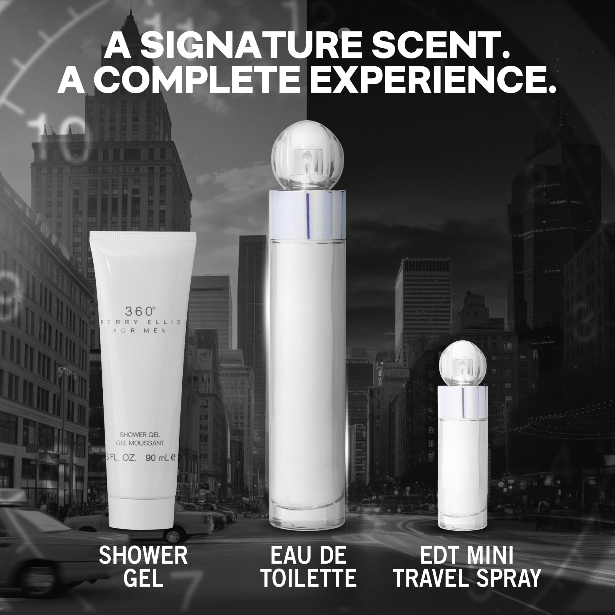 Perry Ellis 360° White for Men – 3-Piece Gift Set | Fresh, Modern Fragrance