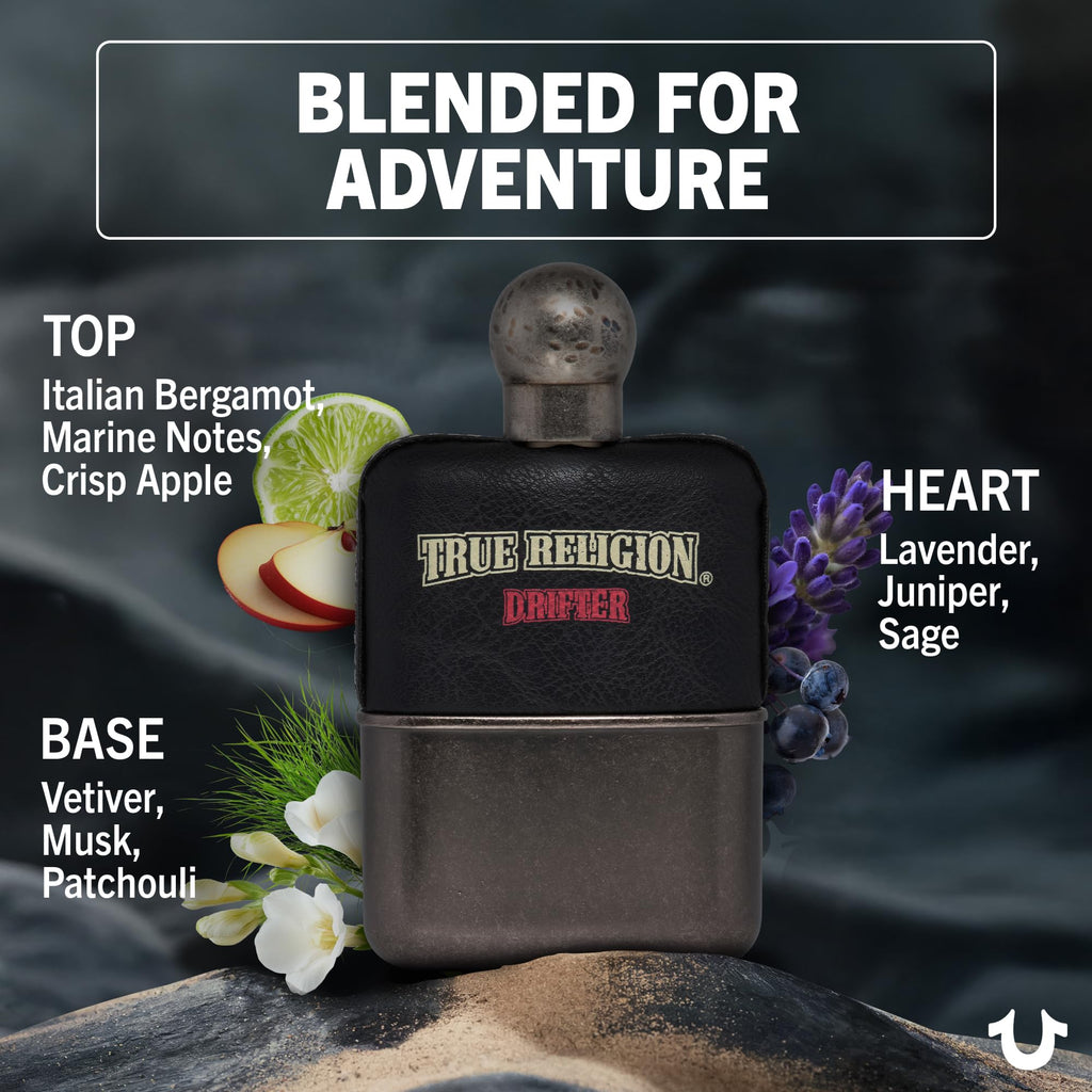 Perry Ellis True Religion for Men Drifter Scent – Long-Lasting EDT (3.4 oz / 100 ml)