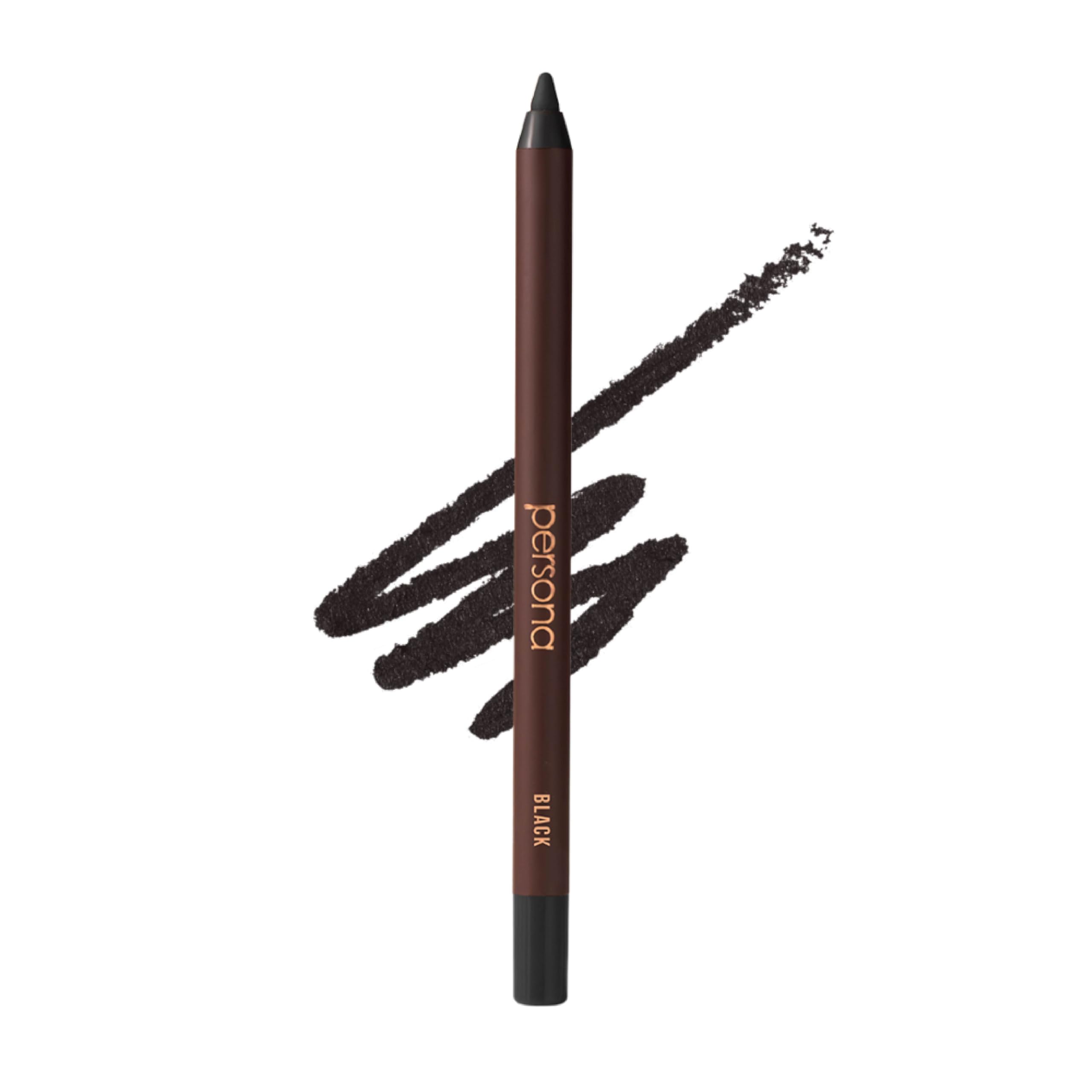 PERSONA 24HR Waterproof Eyeliner Pencil – Creamy, Smudge-Proof Black | All-Day Wear | Vegan & Cruelty-Free | Made in USA