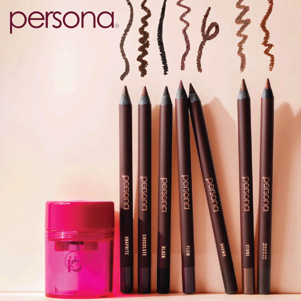 PERSONA 24HR Waterproof Eyeliner Pencil – Creamy, Smudge-Proof Black | All-Day Wear | Vegan & Cruelty-Free | Made in USA