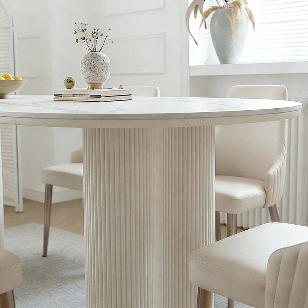 Peru Oval Dining Table, White
