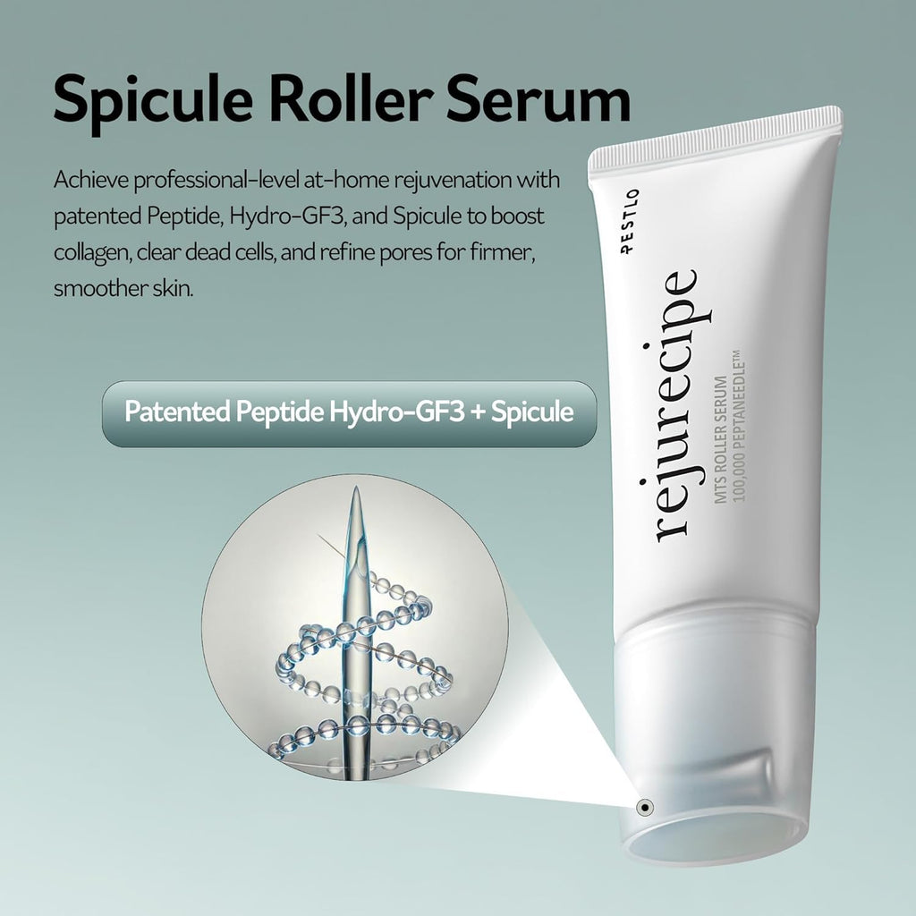 PESTLO Rejurecipe Spicule Roller Serum 50ml – Exfoliating & Hydrating Skincare with Spicule Tech