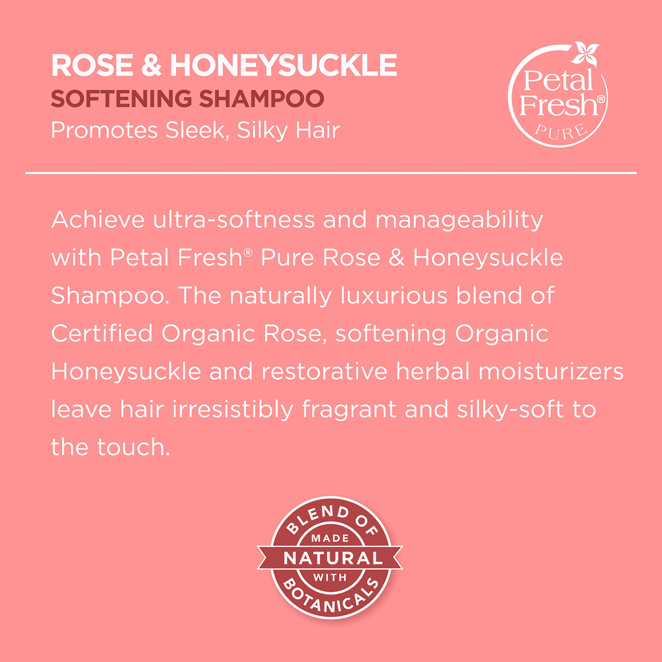 Petal Fresh Pure Softening Rose & Honeysuckle Shampoo – 355ml
