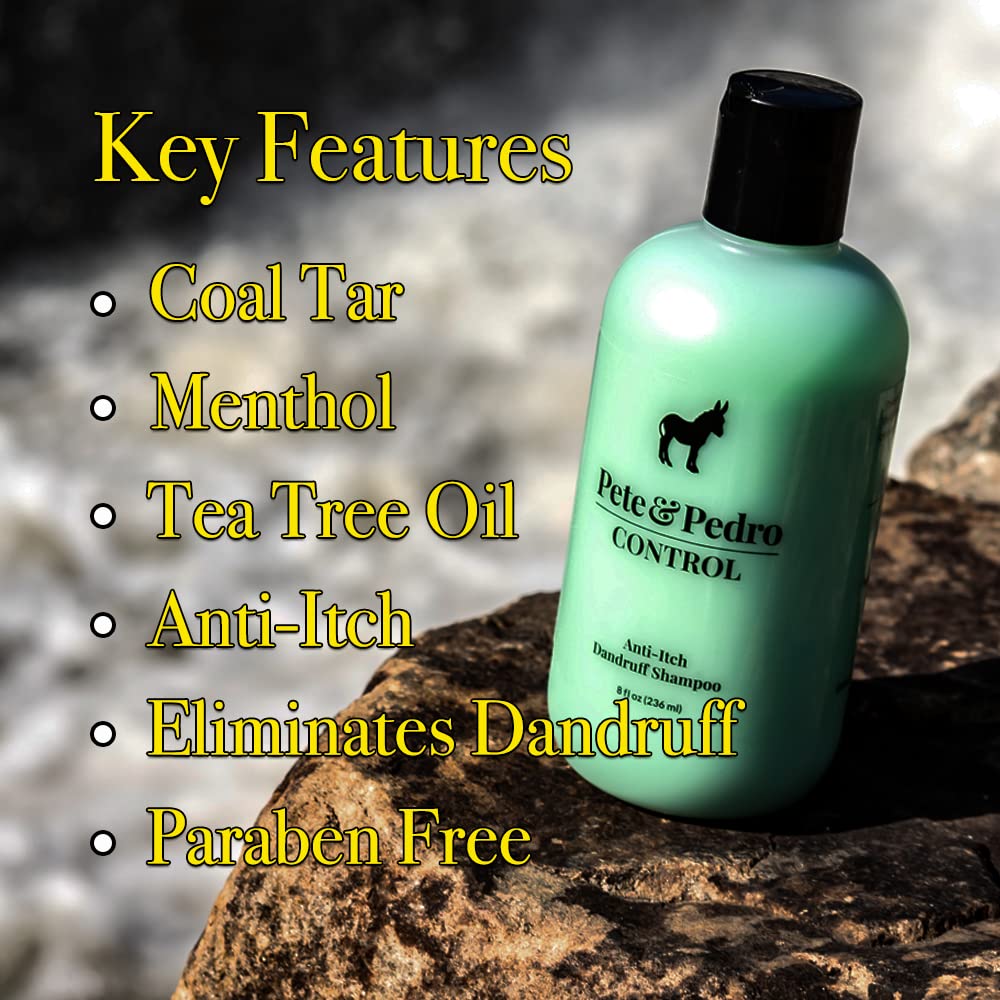Pete & Pedro Control & Conditon Combo — Coal Tar Dandruff Shampoo + Peppermint Conditioner | Shark Tank Featured