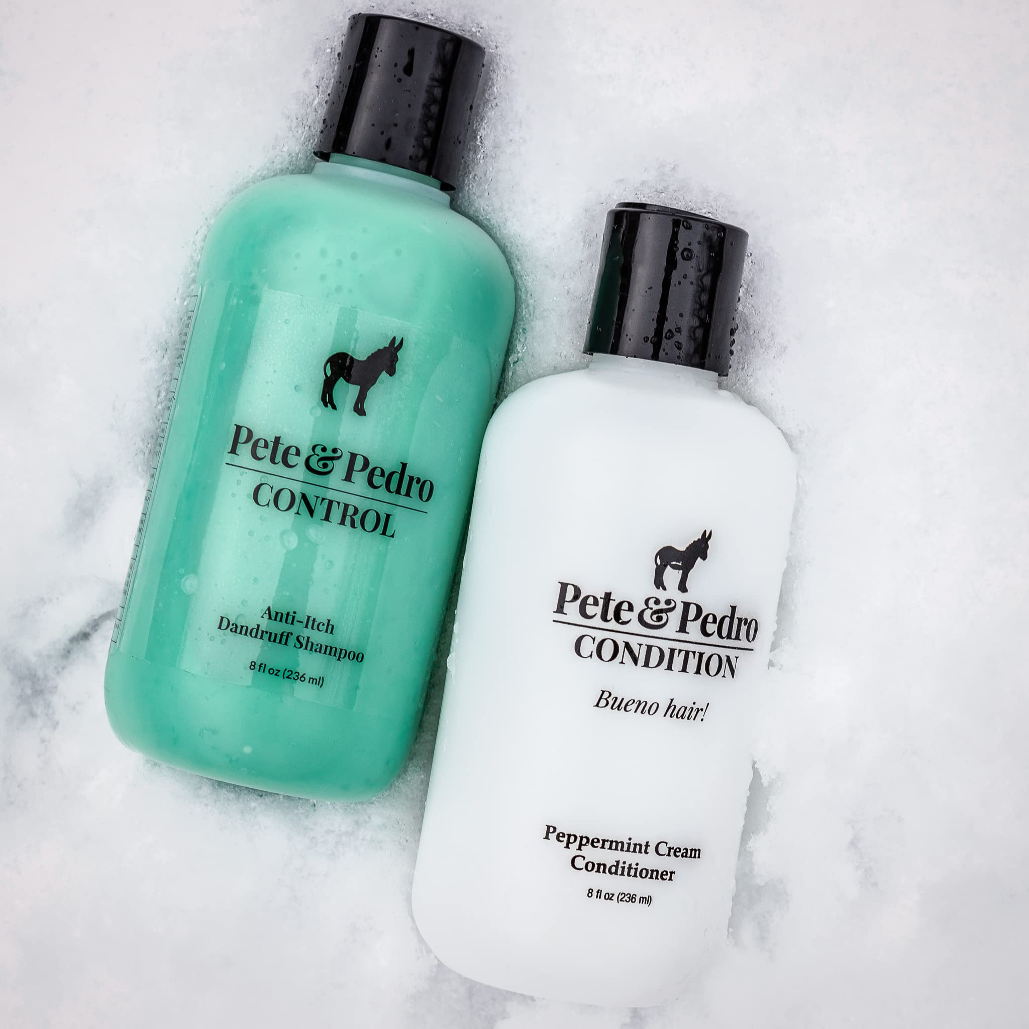 Pete & Pedro Control & Conditon Combo — Coal Tar Dandruff Shampoo + Peppermint Conditioner | Shark Tank Featured
