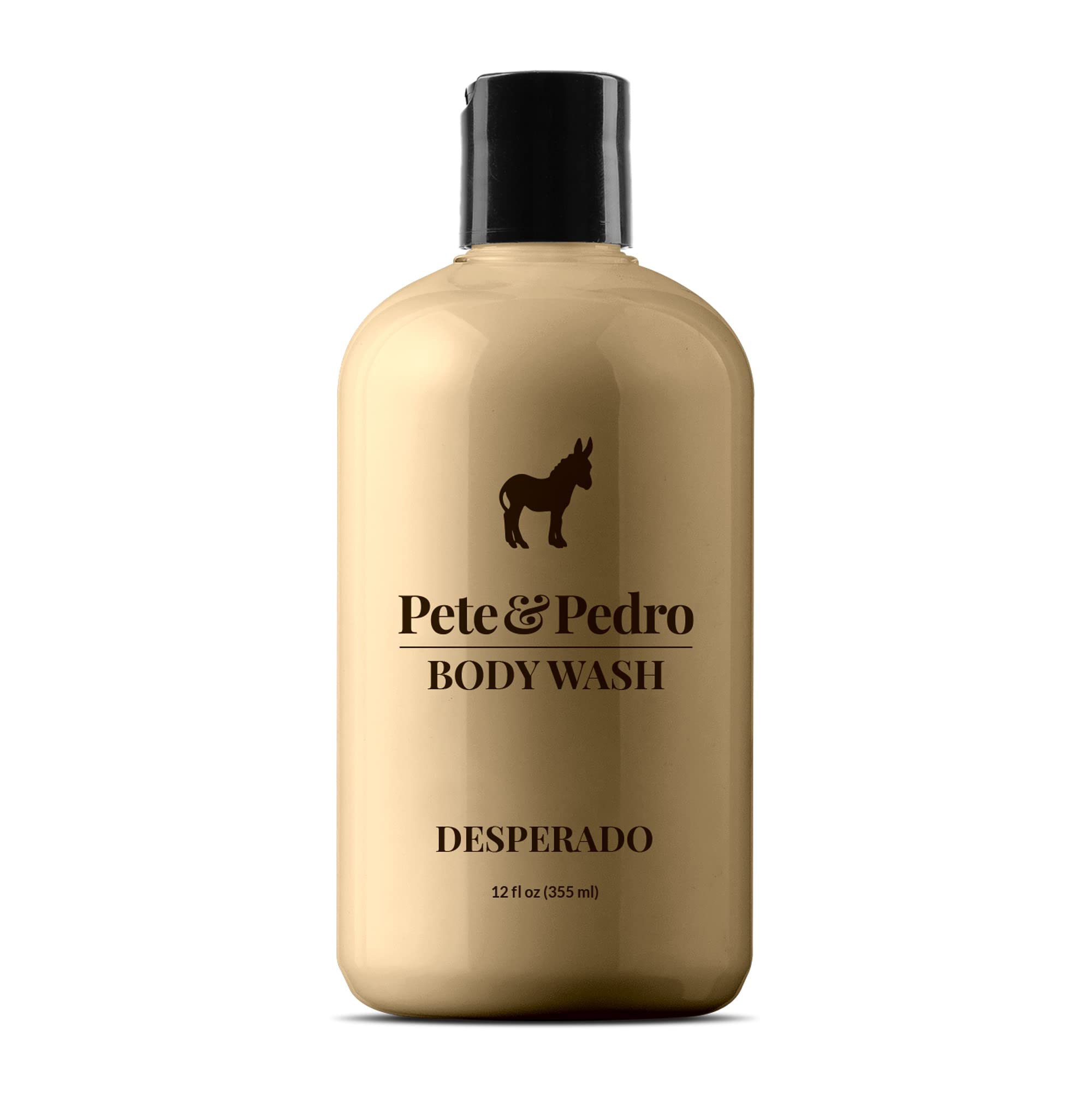 Pete & Pedro Desperado Body Wash for Men – Rum & Tobacco Scent, Charcoal, 12 oz