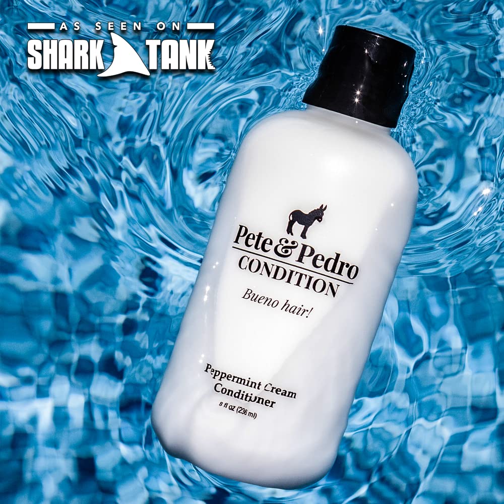 Pete & Pedro CLEAN & CONDITION SET – Tea Tree Shampoo & Peppermint Cream Conditioner (8.5 oz each)