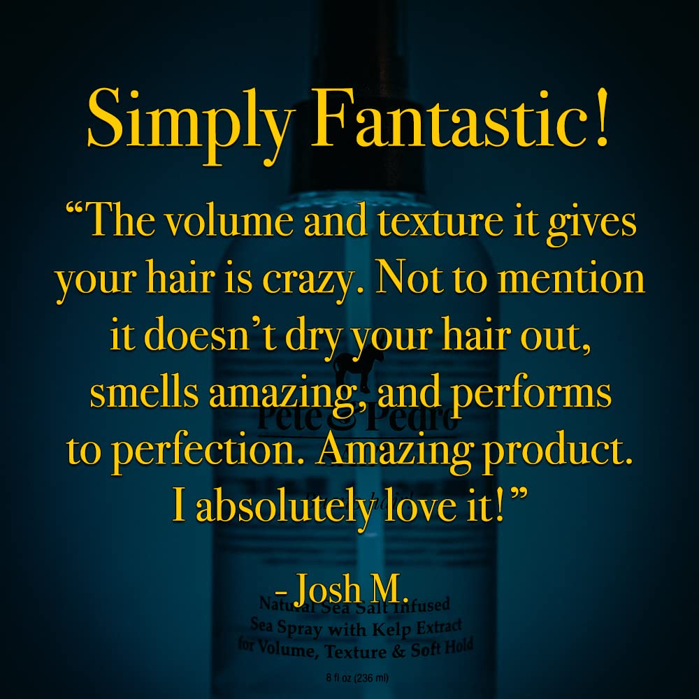 Pete & Pedro SALT - Natural Sea Salt Spray for Hair | Volume, Texture & Light Hold