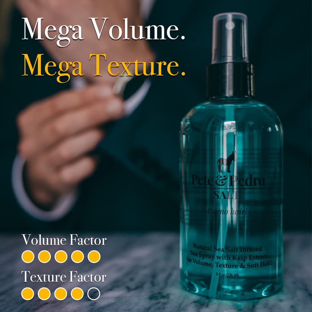 Pete & Pedro SALT - Natural Sea Salt Spray for Hair | Volume, Texture & Light Hold