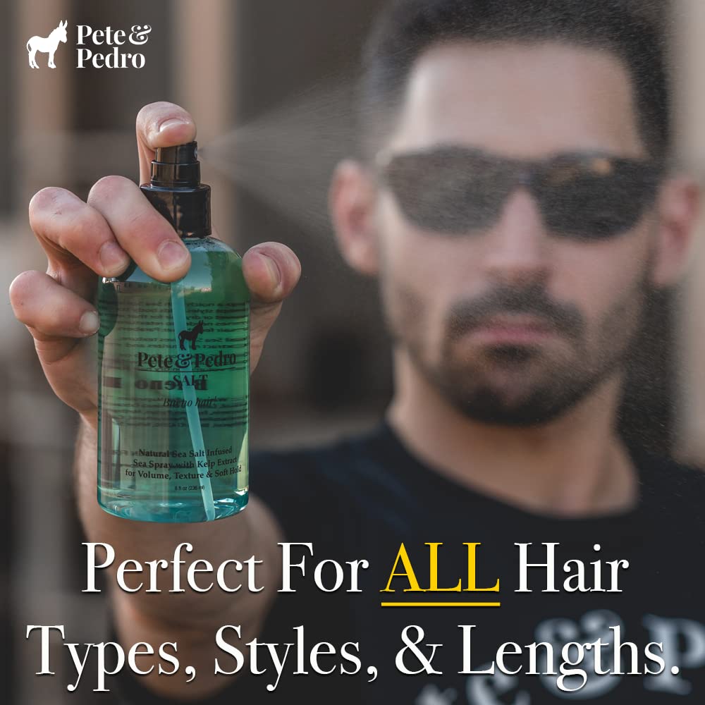 Pete & Pedro SALT - Natural Sea Salt Spray for Hair | Volume, Texture & Light Hold