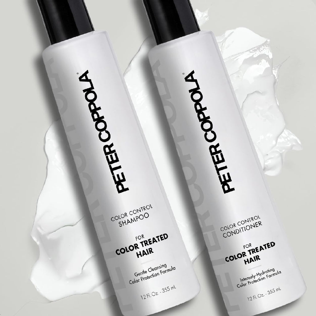 Peter Coppola Color Control Sulfate Free Shampoo & Conditioner Duo for Color-Treated Hair – Color Safe Keratin, 12 Fl Oz