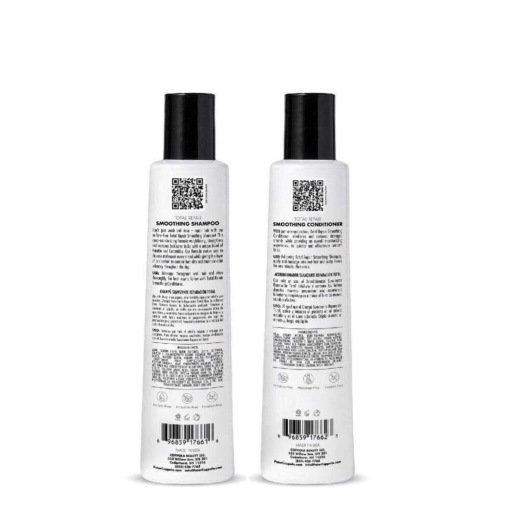 Peter Coppola Total Repair Shampoo & Conditioner Duo – Color-Safe, Sulfate-Free Keratin Aftercare