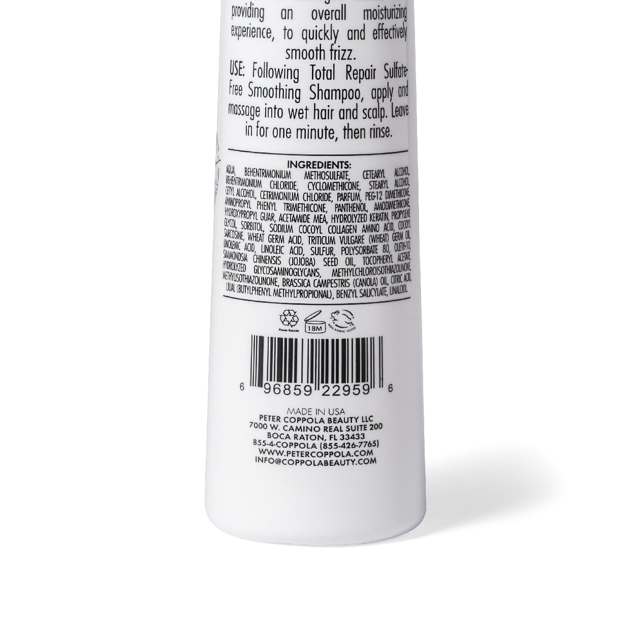PETER COPPOLA Total Repair Conditioner - Keratin Protein, Color Safe, 33.8 oz