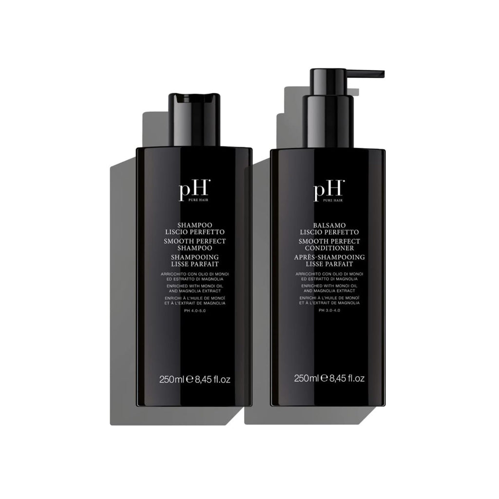 pH PURE HAIR Smoothing Duo – Sulfate-Free Anti-Frizz Shampoo & Conditioner for Dry & Curly Hair