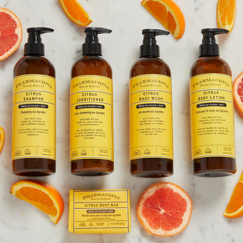 Pharmacopia Citrus Shampoo – Natural Plant-Based, Vegan & Cruelty-Free (16 oz)
