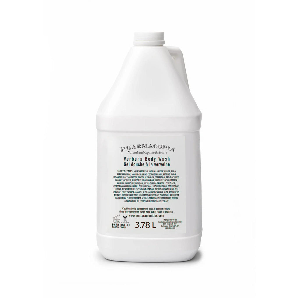 Pharmacopia Hotel Verbena Body Wash – Moisturizing Vegan Shower Gel (128 oz)