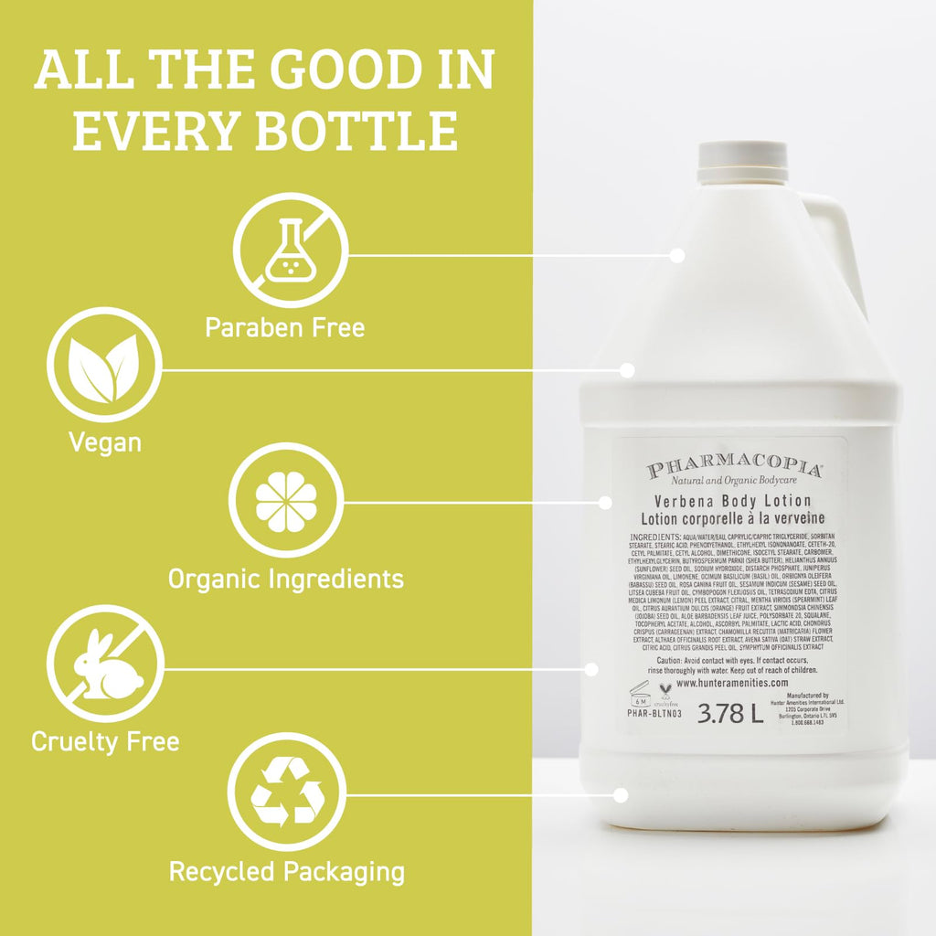 Pharmacopia Hotel Verbena Body Lotion – Aromatic Hydration, Vegan & Cruelty-Free, 128 oz