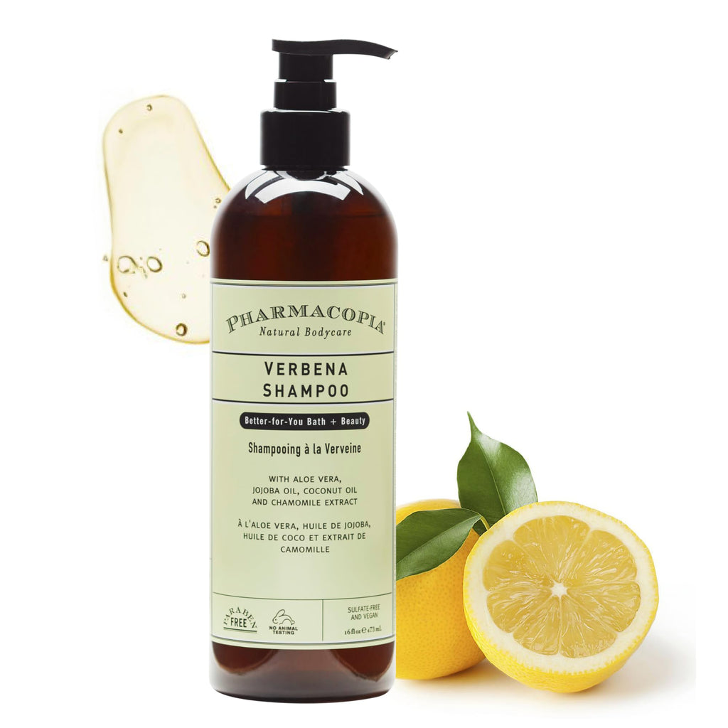 Pharmacopia Verbena Shampoo – Plant-Based, Vegan, No Parabens or Sulfates (16 oz)