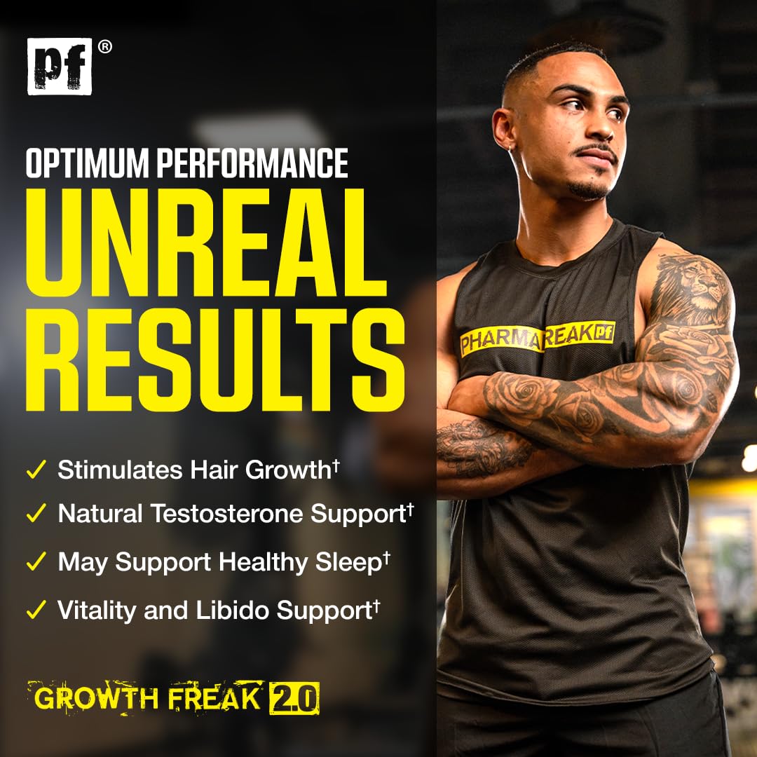 PharmaFreak Growth Freak 2.0 – Men's Daily PCT: Vitality, Strength & Hair