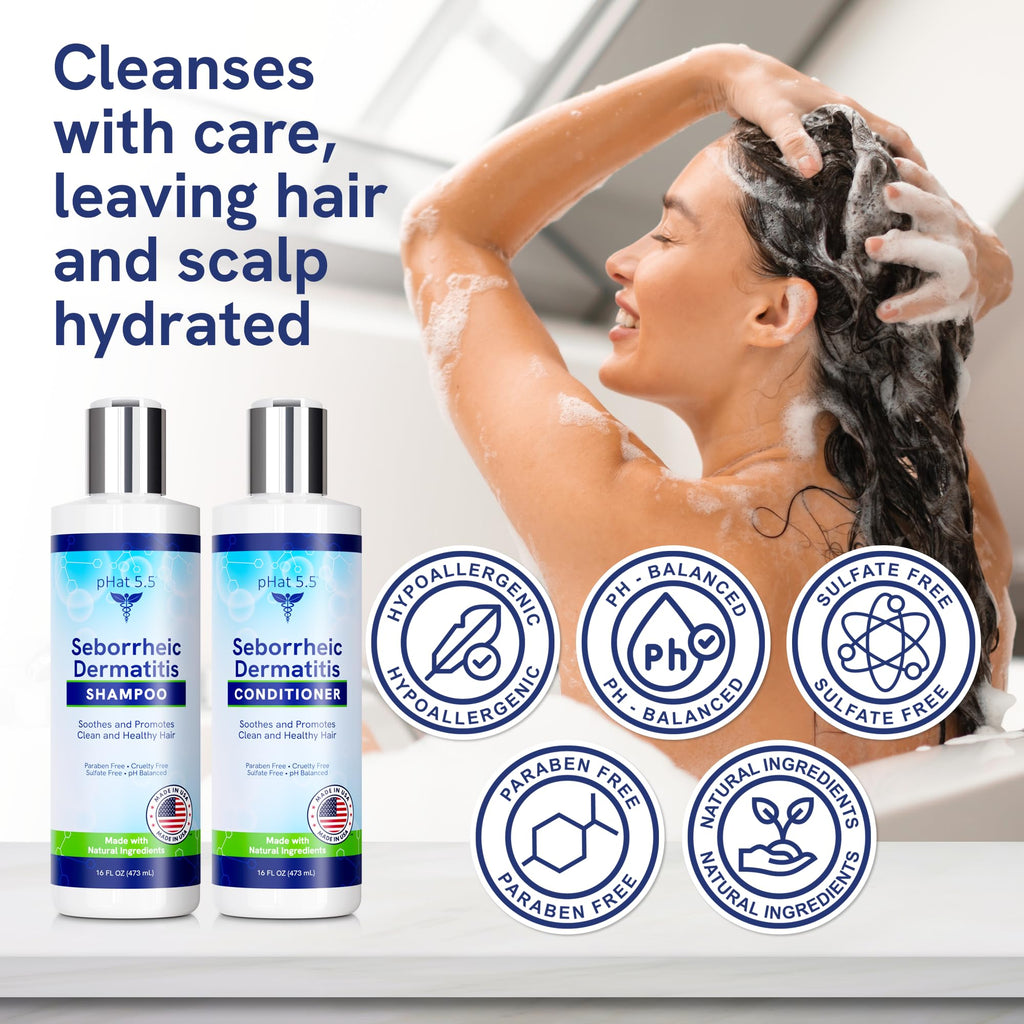 pHat 5.5 Sulfate-Free Fragrance-Free Shampoo & Conditioner for Sensitive Scalp