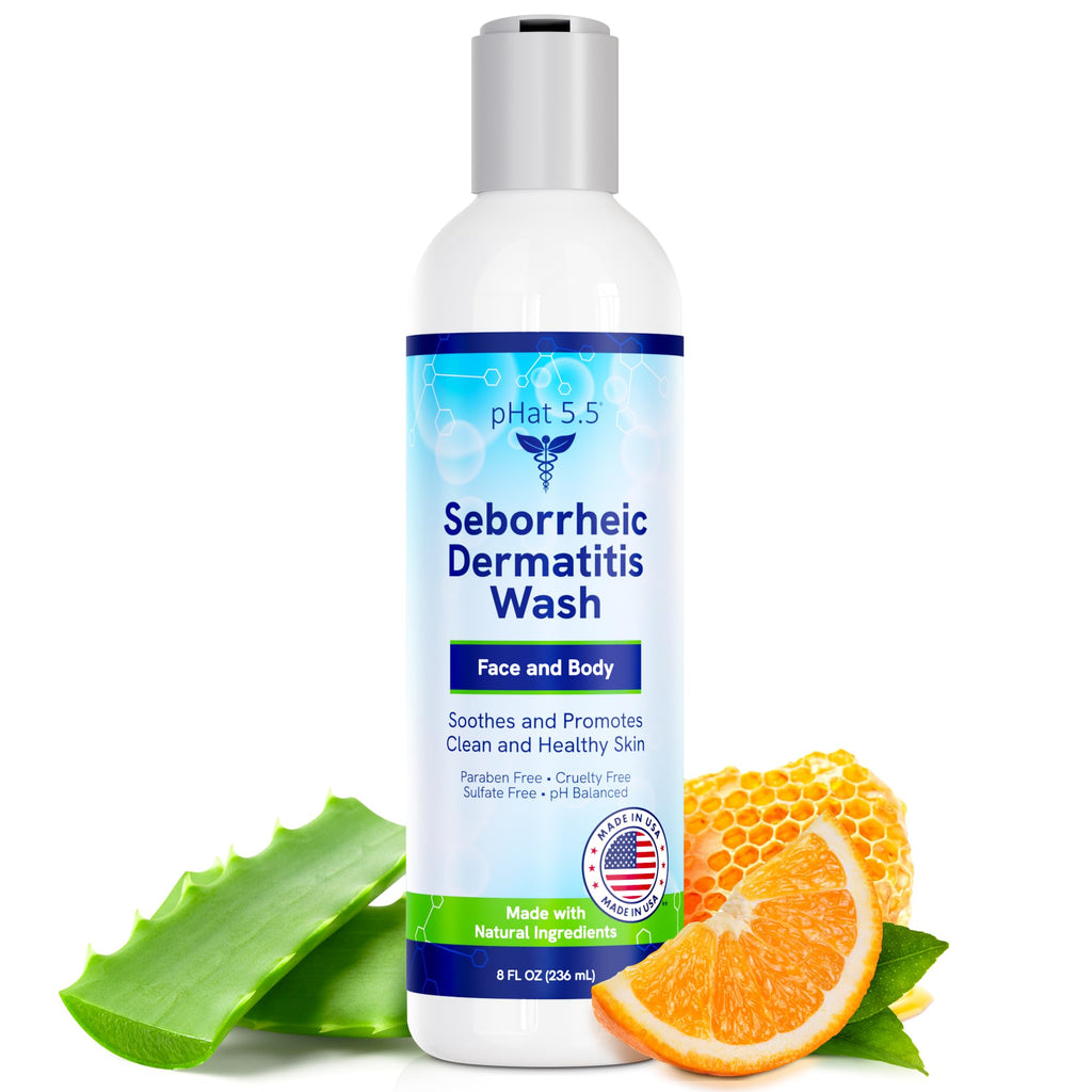 pHat 5.5 Seborrheic & Atopic Dermatitis Gentle Face Wash with Manuka Honey | Sensitive Skin Cleanser