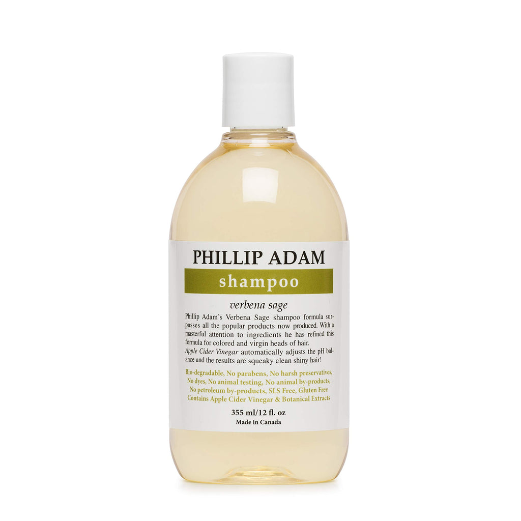 Phillip Adam Verbena Sage Shampoo – Sulfate Free, Paraben Free, All Hair Types, 12 Fl Oz