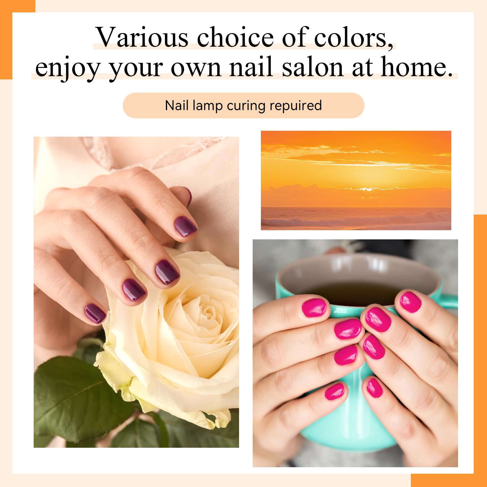 Phoenixy 30-Piece Gel Nail Polish Set – 25 Colors with Base & Top Coats | Gift-Worthy for Women