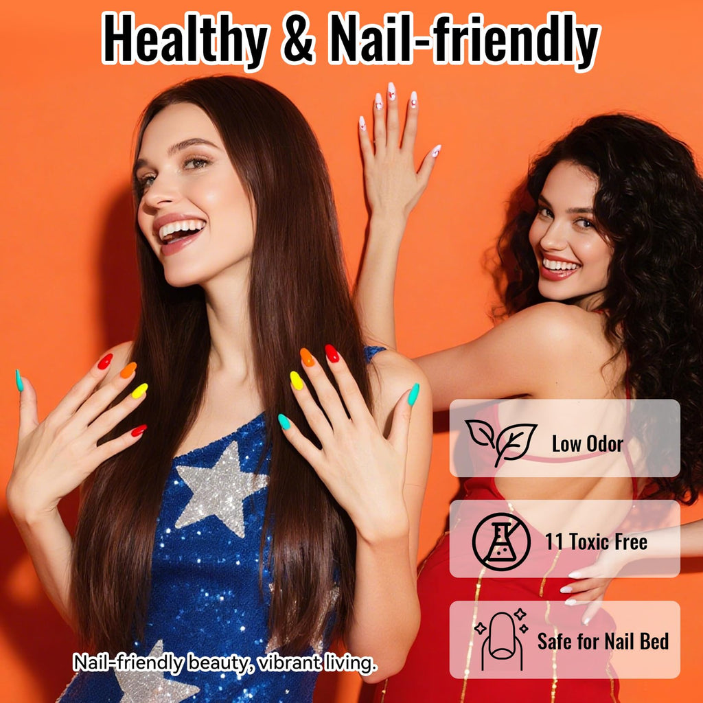Phoenixy Gel Nail Polish Kit with UV LED Lamp — 74-Piece Complete Gel Nail Set (55 Colors, Base Coat & 4 Top Coats)