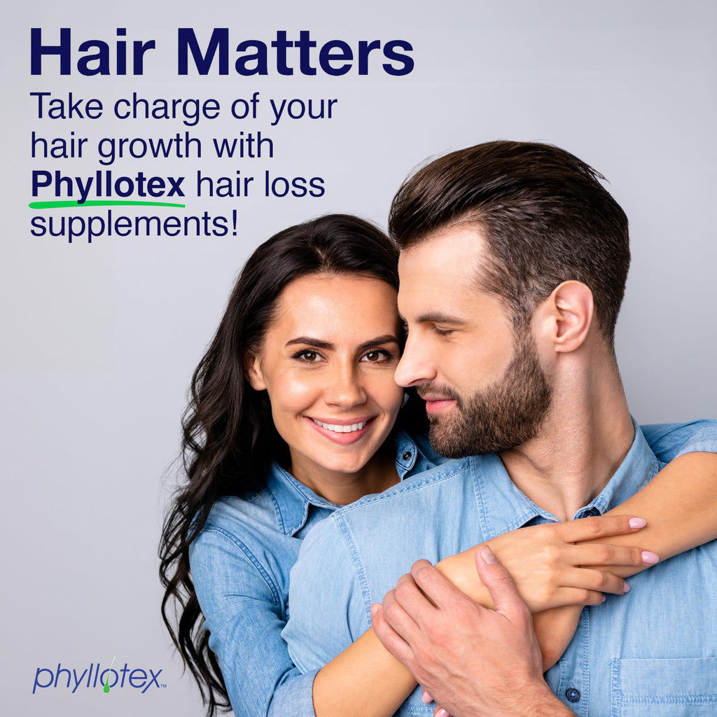 Phyllotex Patented Hair Growth Vitamins for Women & Men – Clinically Proven Hair Loss Support | Doctor Recommended | 1 Month Supply