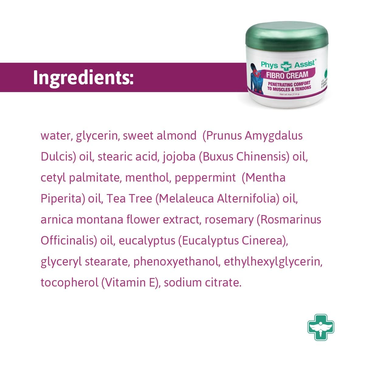 PhysAssist Fibro Cream Deep Soothing — Head-to-Toe Relief, 3 Jars (12 oz)