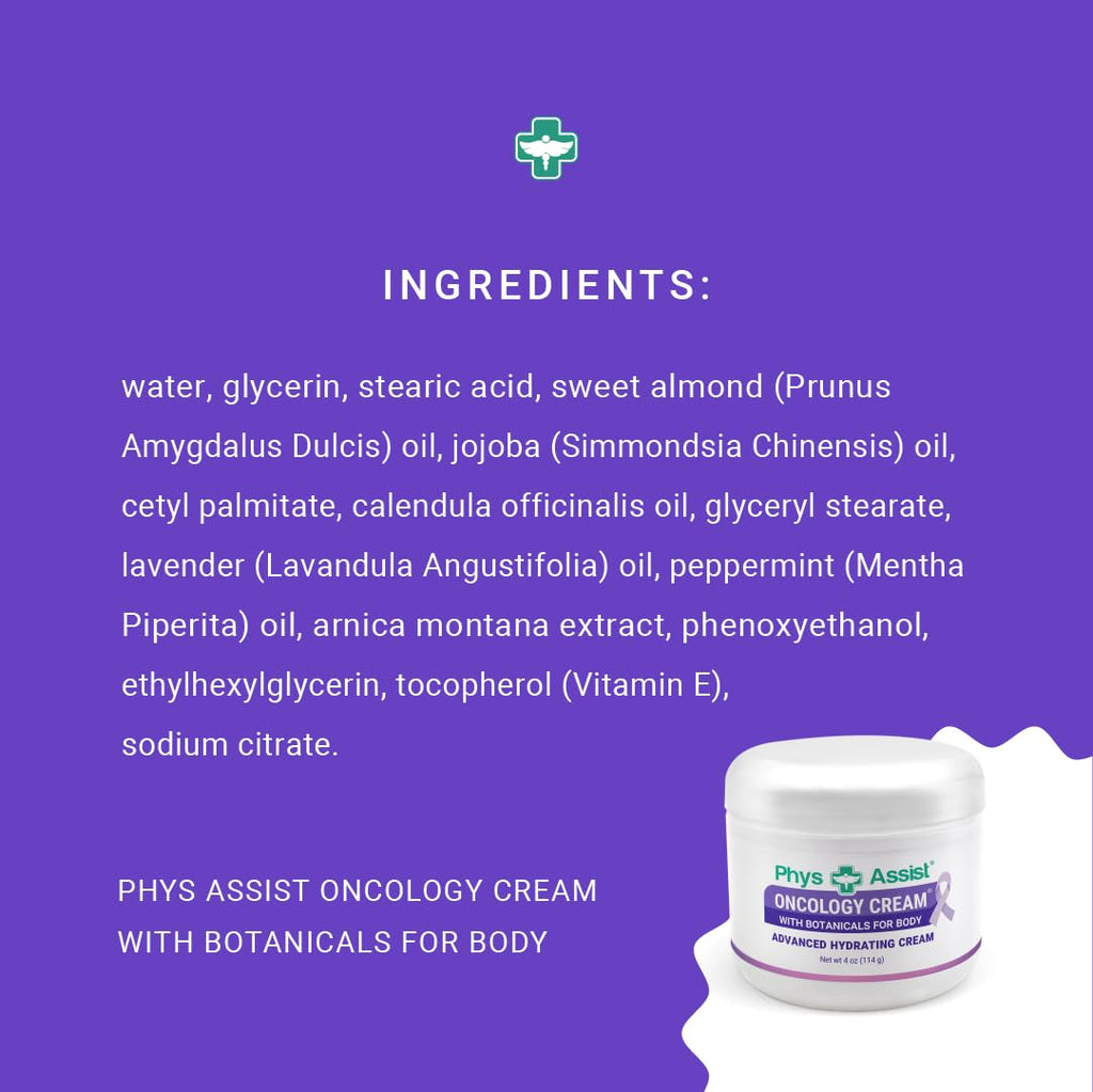 PhysAssist Oncology Cream 4 oz + Lip Balm Trio | Hydrating Skin Therapy
