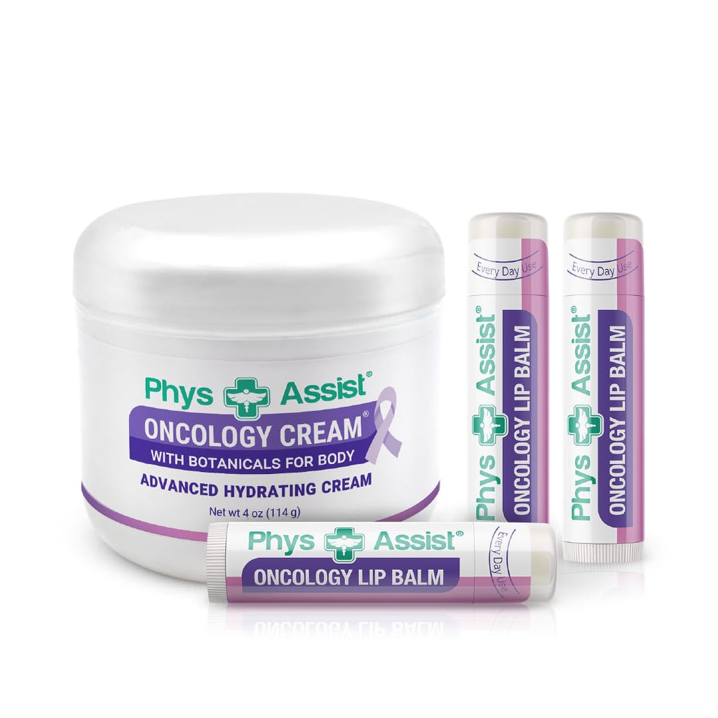 PhysAssist Oncology Cream 4 oz + Lip Balm Trio | Hydrating Skin Therapy