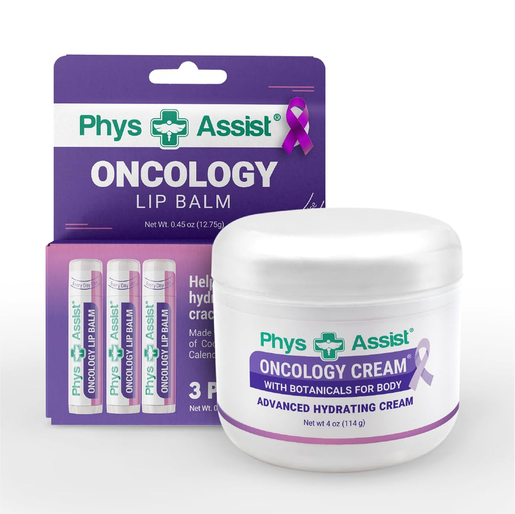 PhysAssist Oncology Cream 4 oz + Lip Balm Trio | Hydrating Skin Therapy