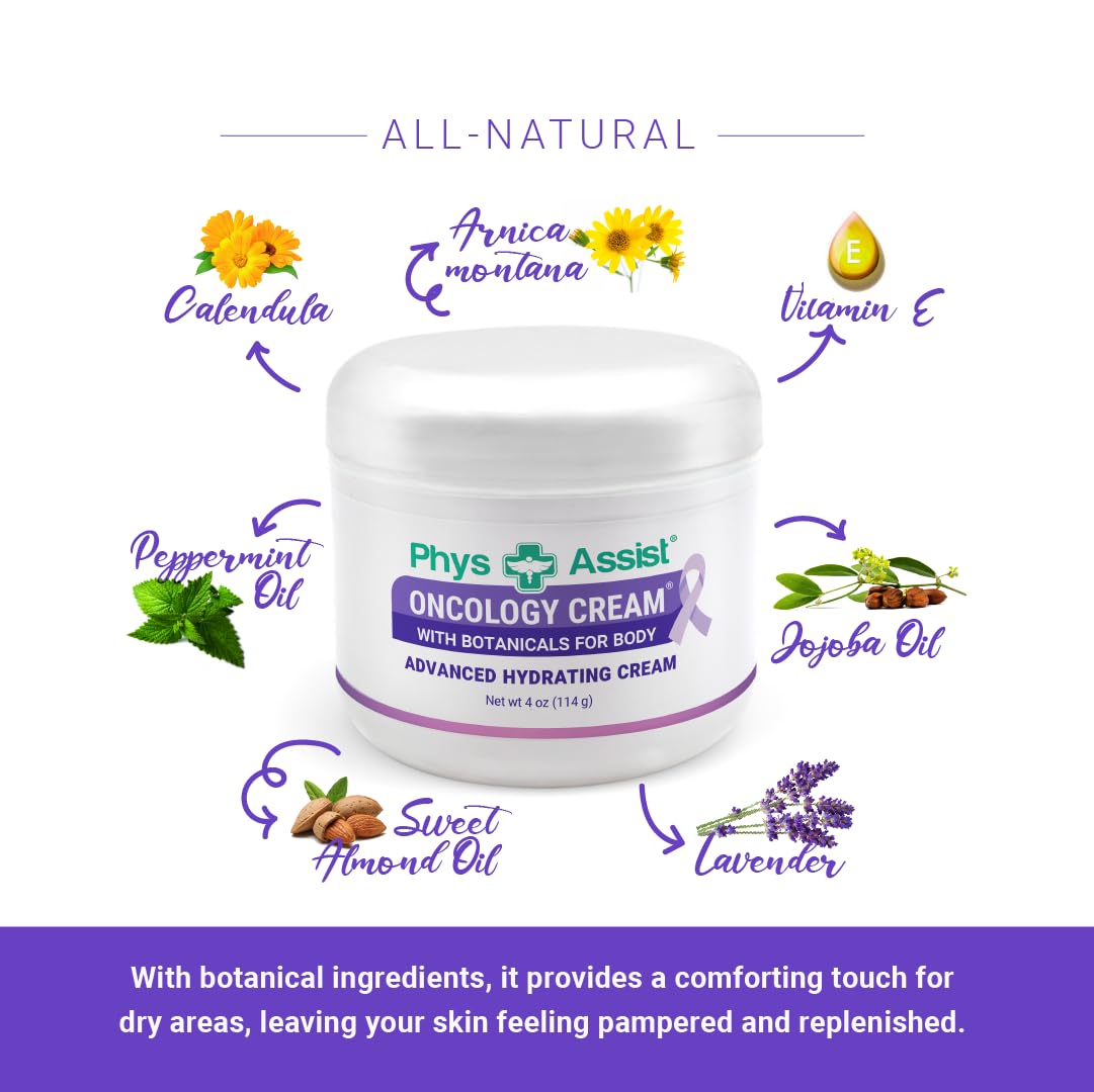 PhysAssist Oncology Cream 4 oz + Lip Balm Trio | Hydrating Skin Therapy