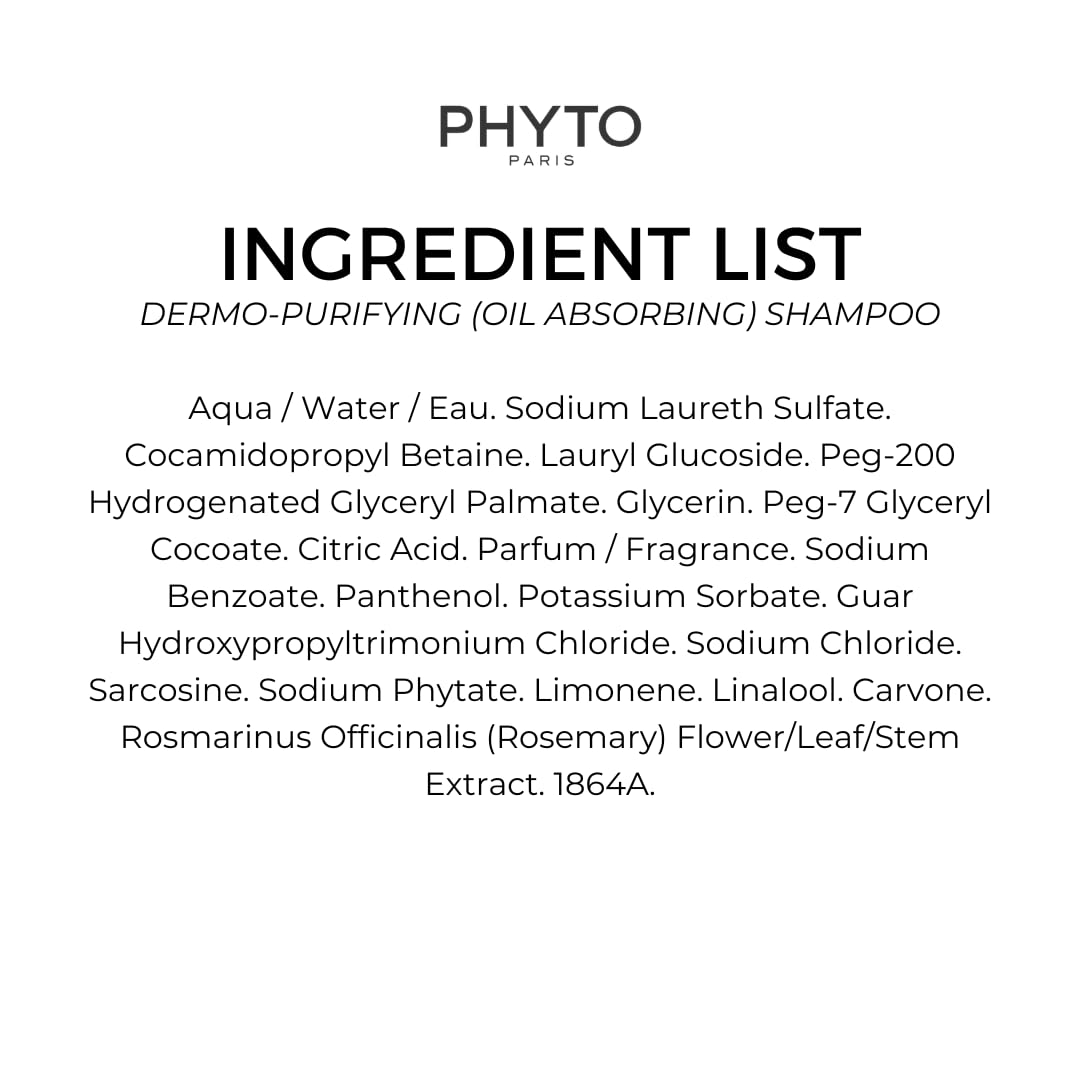 PHYTO Scalp Solutions Oil-Absorbing Shampoo – Refresh and Balance Oily Scalp