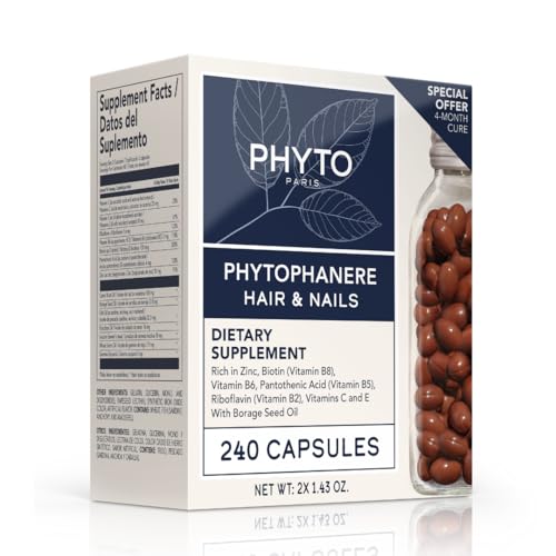 PHYTO Phytophanère 100% Natural Hair & Nails Support – 4-Month Supply
