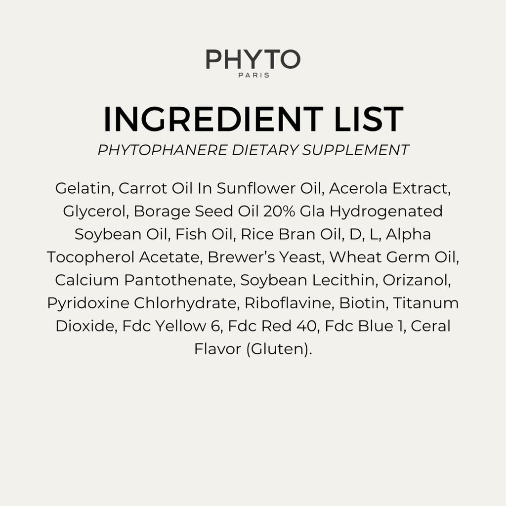 PHYTO Phytophanère 100% Natural Hair & Nails Support – 4-Month Supply