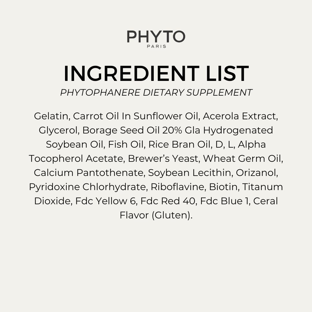 PHYTO Phytophanère 100% Natural Hair & Nails Support – 4-Month Supply