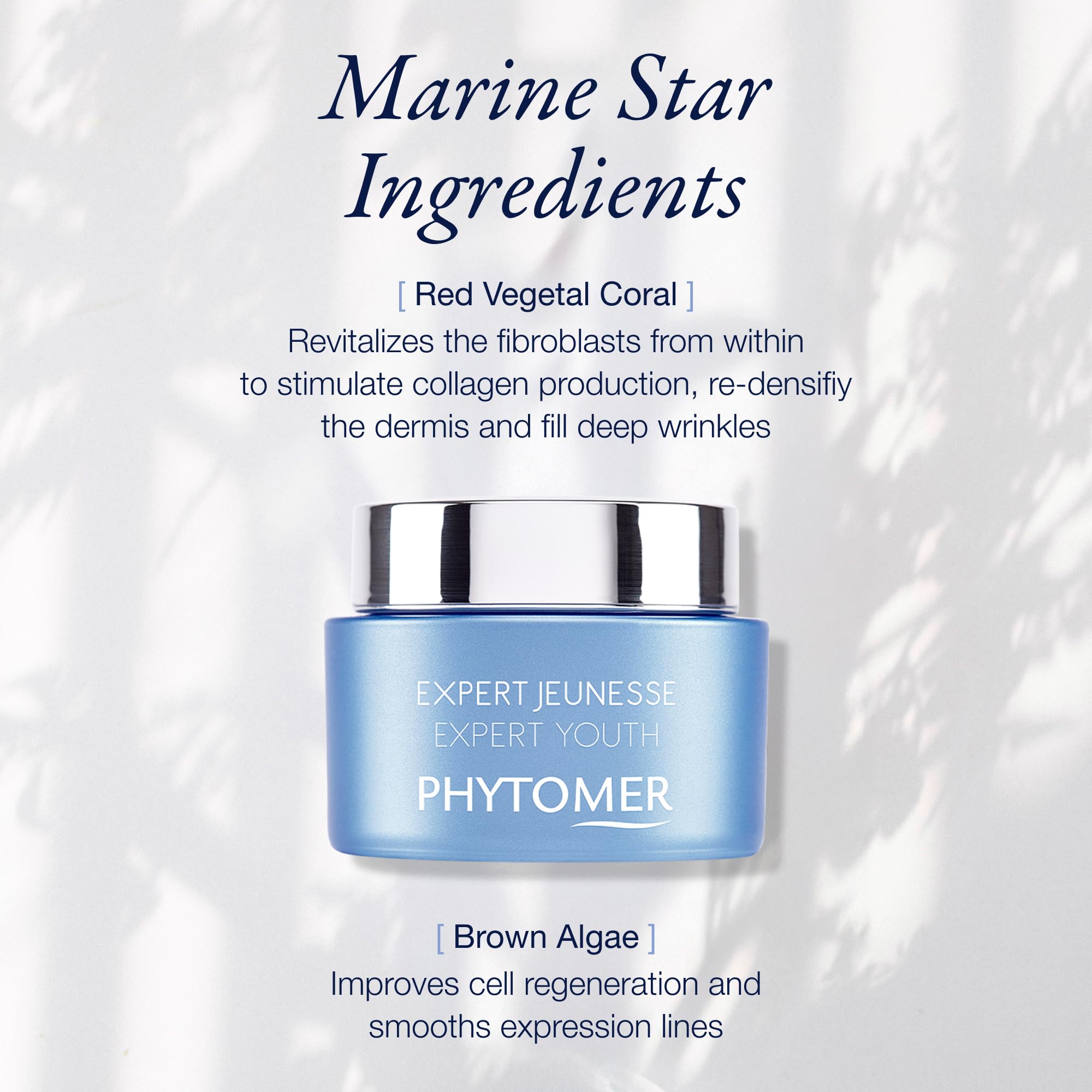 Phytomer Expert Youth Wrinkle Cream | Hydrating Anti-Wrinkle Plumping Facial Cream – 96% Natural Origin, 50ml