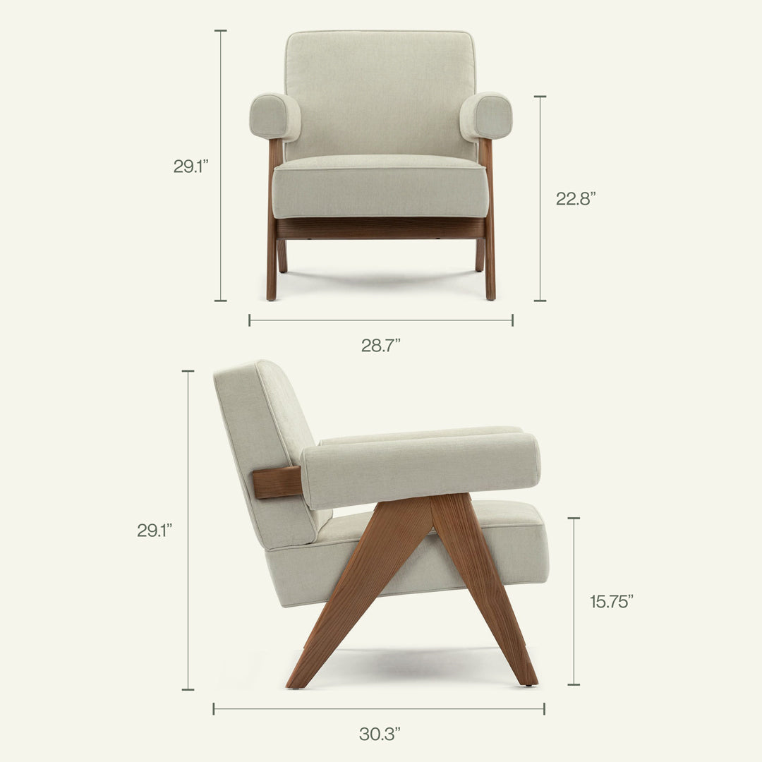 Pierre. J Capitol Complex Armchair Cotton Linen