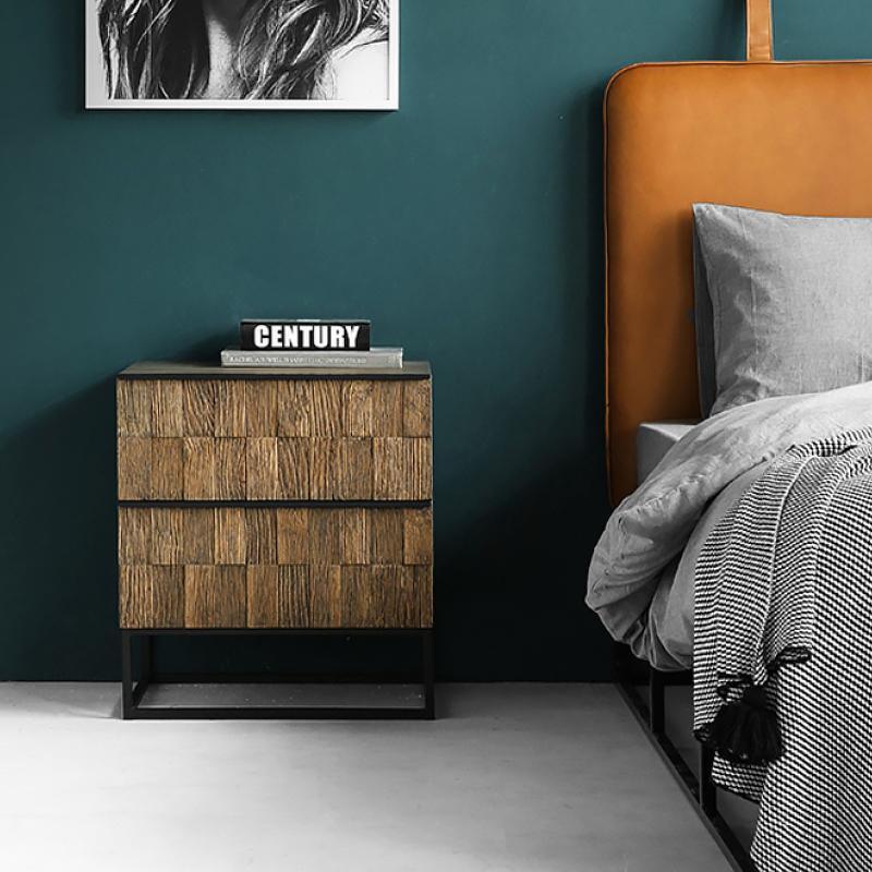 Pine Bedside Table, Oak