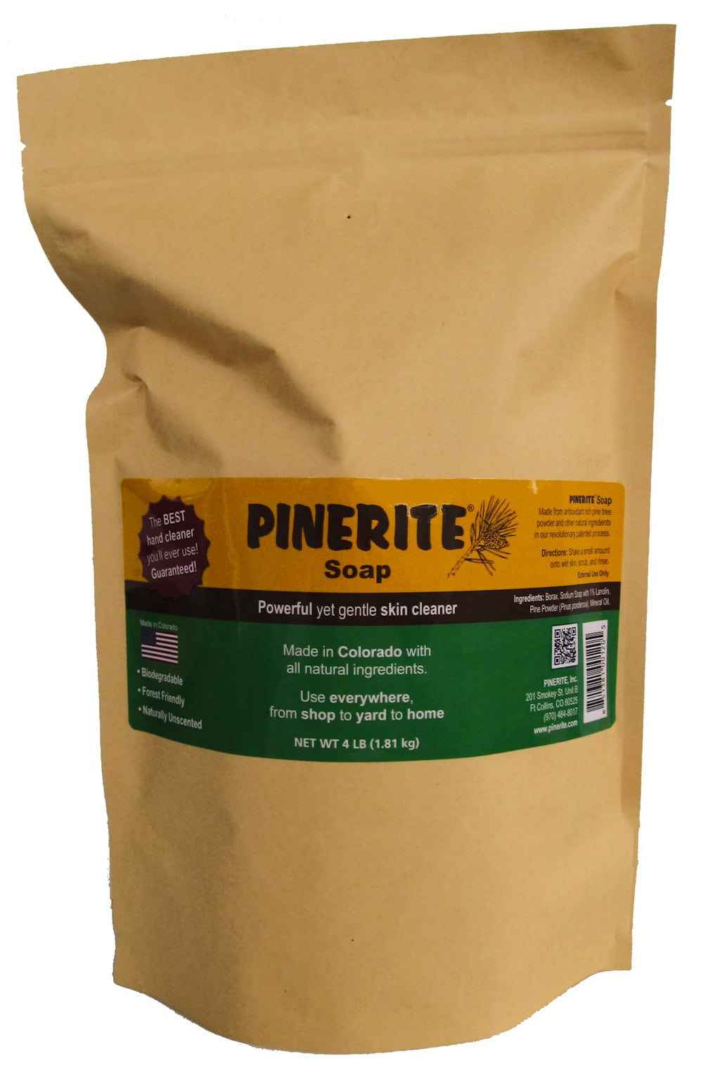 Pinerite Powdered Hand Soap — Natural Pine & Borax Formula for Deep Cleaning Hands