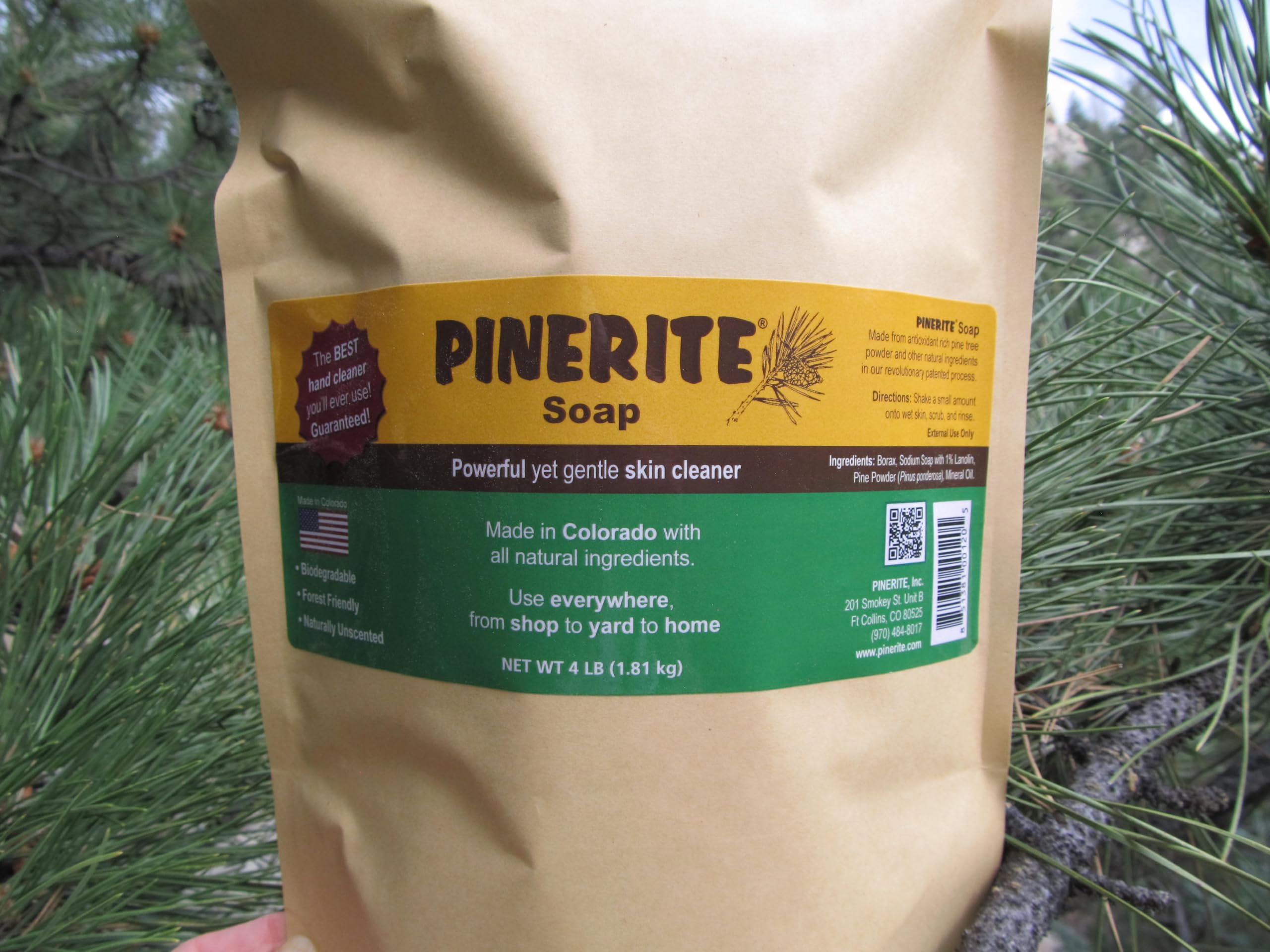 Pinerite Powdered Hand Soap — Natural Pine & Borax Formula for Deep Cleaning Hands
